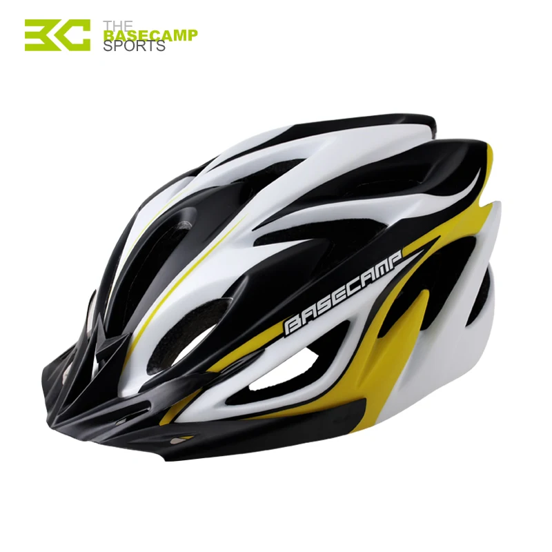 BASECAMP велосипедный шлем MTB велосипедный шлем Capacete велосипед дорожный шлем Integrall Casco Bici велосипедные шлемы Cascos Ciclismo - Цвет: Black Blue yellow