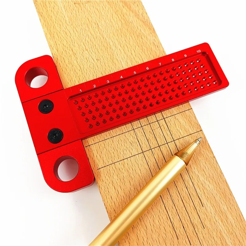 T-type Crossed Ruler Hole Scribing Measuring Wood Gauge Woodworking Scriber Tool T-type Crossed Ruler Hole Scribing Measuring Wood Gauge Woodworking Scriber Tool