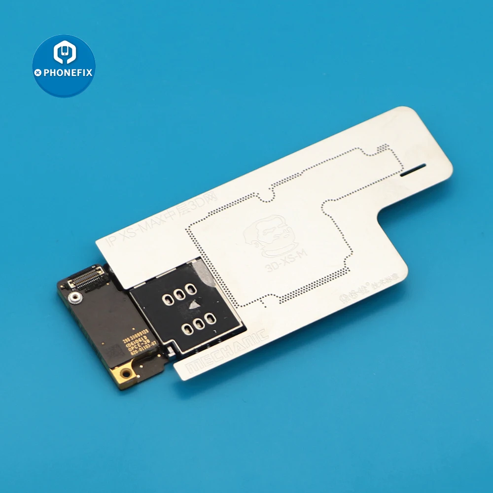 PHONEFIX трафарет реболлинга шаблон механика IPX 3D стальная сетка паза BGA Reball для iPhone XS