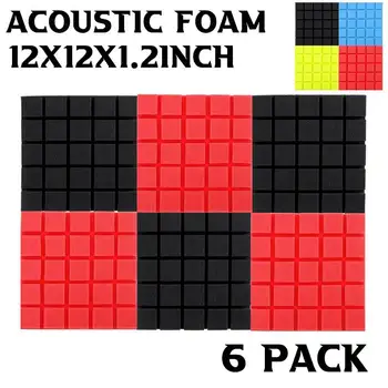 

300x300x30mm Studio Acoustic Panel Soundproofing Foam Panel 25 Grid Mini Wedges Soundproof Absorption Treatment Panel