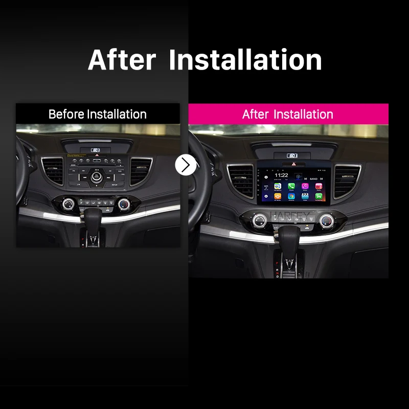 Clearance Harfey 9 inch Android 9.0 car multimedia player GPS Navigation System For 2011 2012-2015 Honda CRV With Remote Control Bluetooth 5