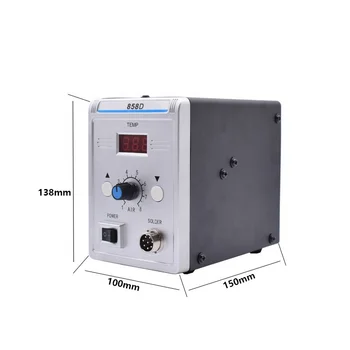 Buy Factory LED Digital Heat Gun Desoldering Station With 3 Air Nozzle Hot Air Gun 858D Mobile Phone Repair Tool