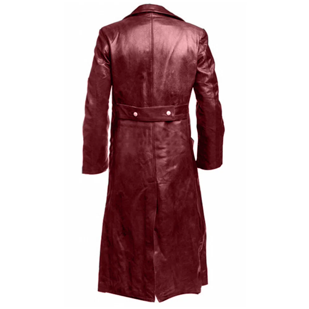 Мужские готические пальто стимпанк куртка из искусственной кожи средневековый Косплей Костюм для вечеринки