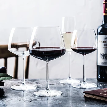 

Nordic High Quality Crystal Glass Wine Cup Household Simple Rhomb Goblet Champagne Large Capacity Party Wedding Drinkware