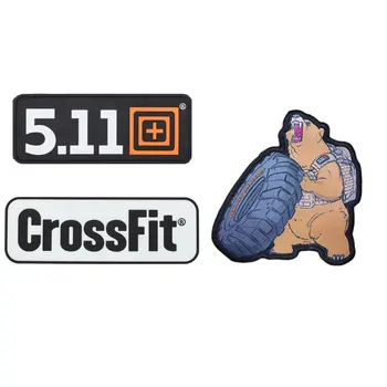 

3pcs/set PVC Cloth Military Morale Patches 511 CrossFit Tactical Badges Armband Clothing Jacket Backpack Decoration