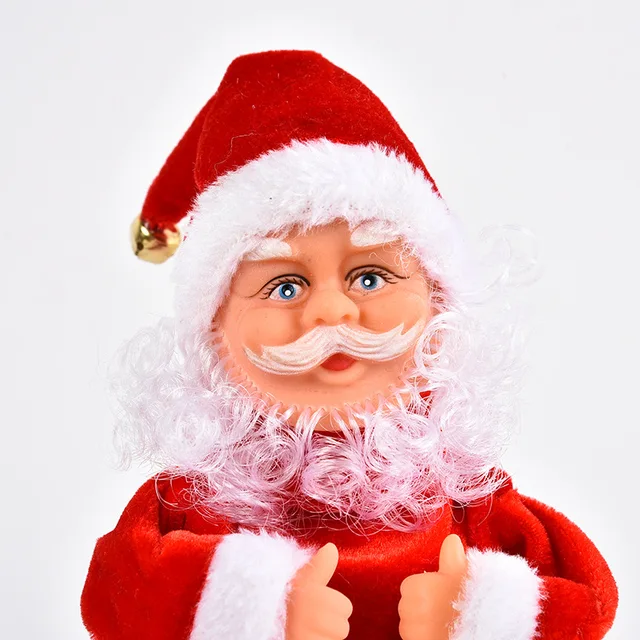 Christmas Dolls 2022 New Christmas Electric Santa Claus Turning Hula Hoop Xmas Gift for Kids 3