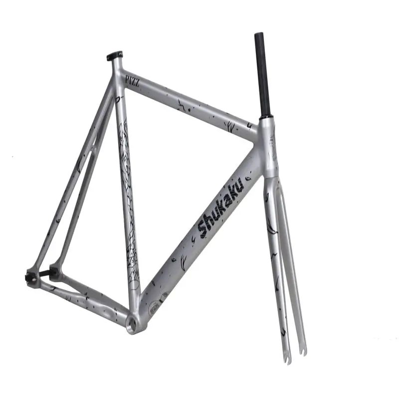 PIZZ SHUKAKU Silver Bicycle FixedGear Frame, Bike Track
