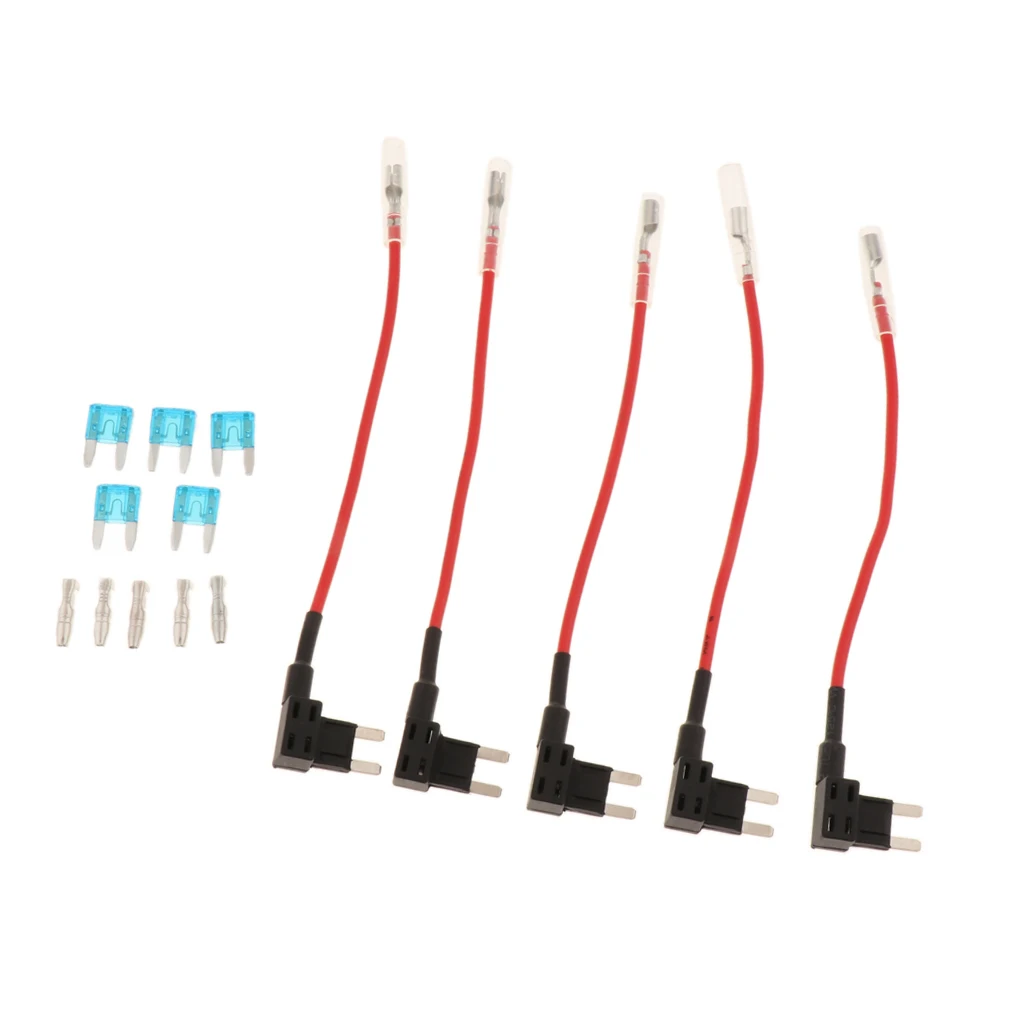 5pcs Add A Circuit Fuse Tap Piggy MINI Back  Fuse Holder ATM APM 12/24V