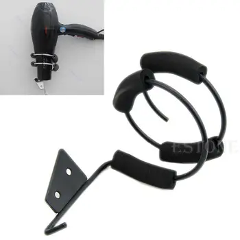 

Spiral Blow Dryer Stand Flat Hair Iron Holder Wall Mont Hang Holder Organizer Black/Blue color Whosale&Dropship