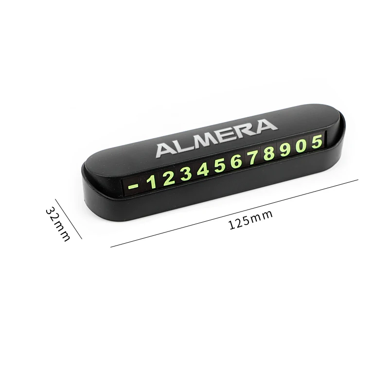 Car Temporary Stop Sign Parking Card Telephone Number Card Plate for Nissan Almera G15 N16 Car-Styling Accessories