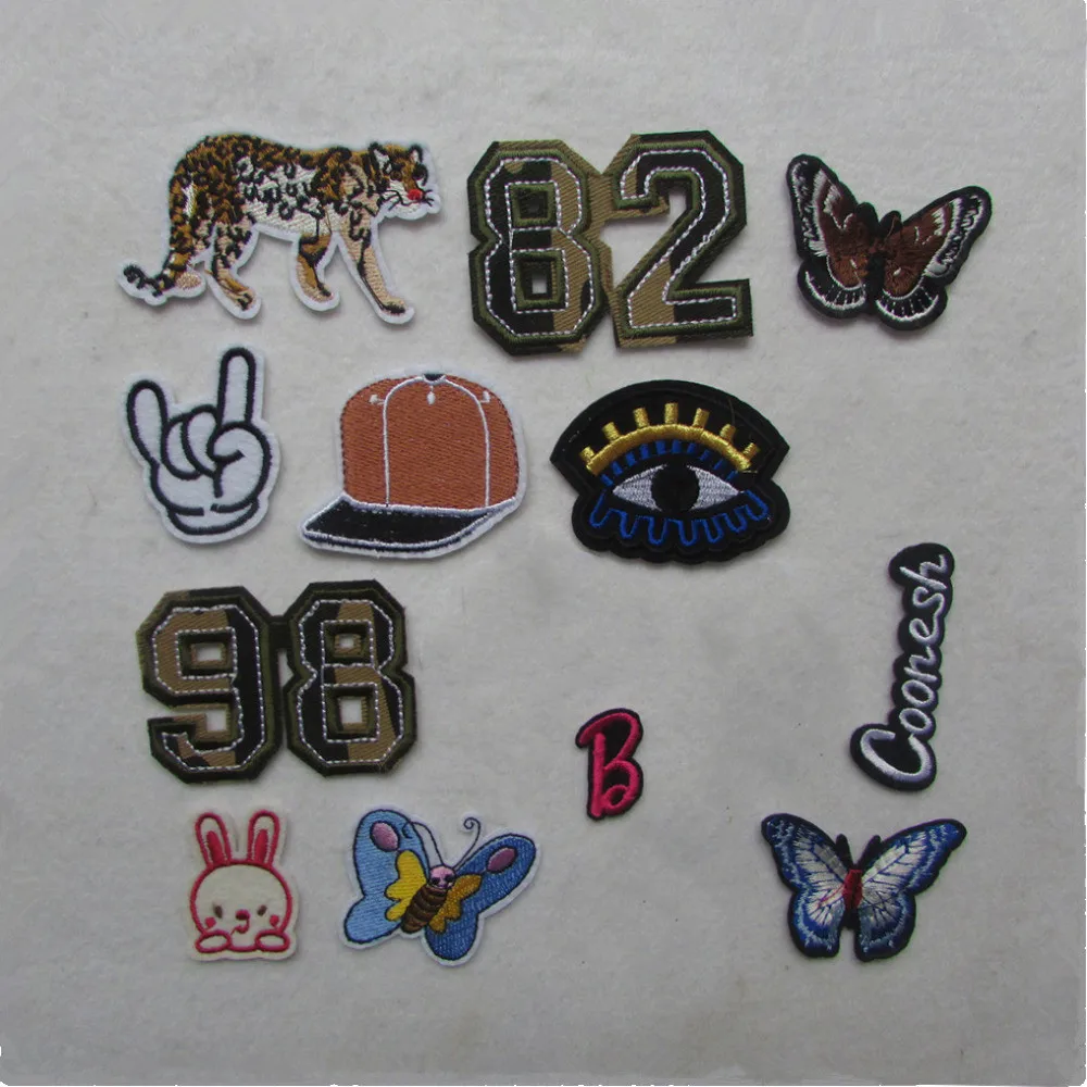 

hot Style heart Patches For Clothing Iron On Embroidered Appliques DIY Apparel Accessories Patches For Clothing Fabric Badges