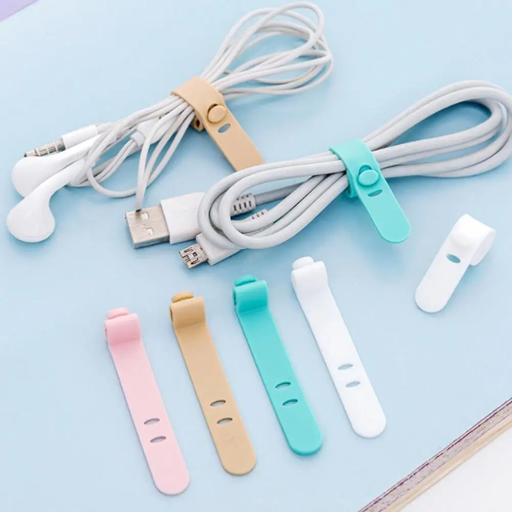 

20pcs/lot Silicone Cable Winder Earphone Data Line Mouse Keyboard Cable Cord Organizer Holder Winder for Phone Computer