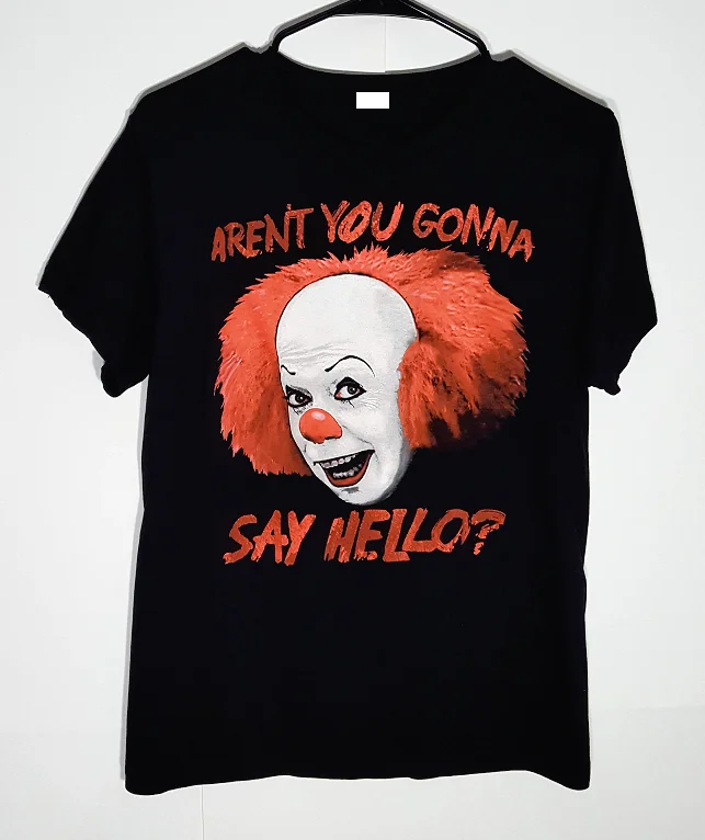 Это Pennywise Клоун Футболка классический Тим Карри Стивен Кинг для мужчин s Майкл