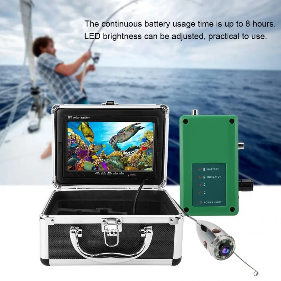Подводная Водонепроницаемая видеокамера 7in 1000TVL HD монитор 98 4 фута IP68 100 240 В|Камеры