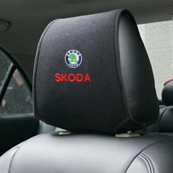 

1PCS Hot car headrest cover fit for Skoda Octavia A5 A7 RS Fabia Superb Car-Styling Badge Accessories