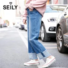 Высокое качество, винтажный светильник с высокой талией, джинсы для женщин, синие, широкие, пэтчворк, с кисточками, джинсовые брюки, штаны, Mujer,, бойфренд