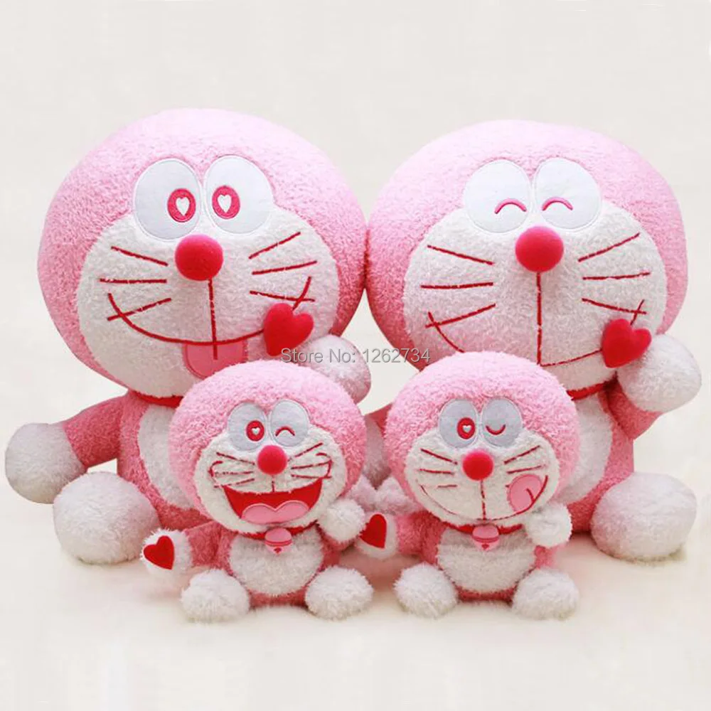 EMS 100/лот 4 стиля Розовый сидя Doraemon 20 см плюшевые детские животные плюшевая фигурка-кукла