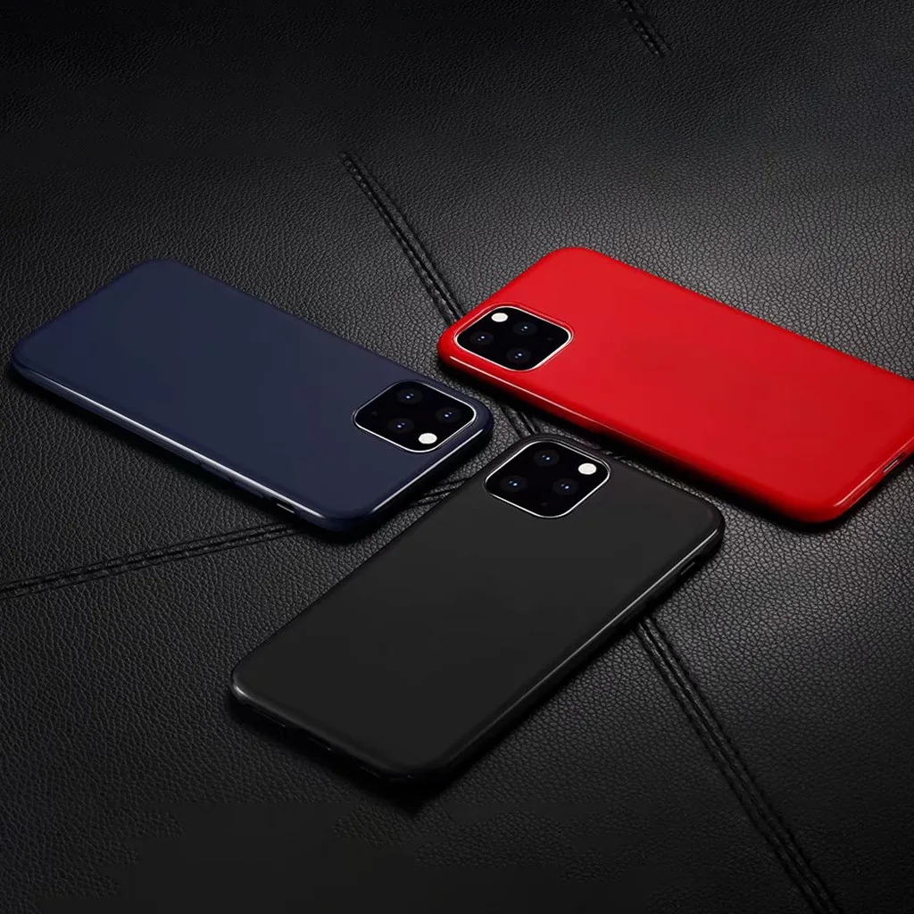 Чехол из ТПУ для IPhone 11 Pro, ультра тонкий магнитный автомобильный держатель, невидимый Встроенный чехол с металлической пластиной, мягкий силиконовый