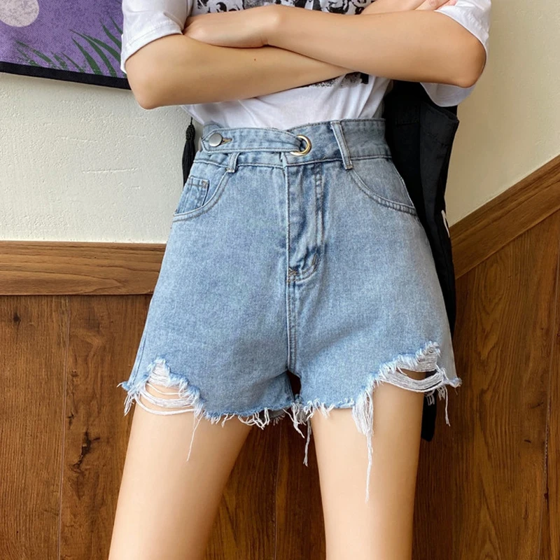

2020 Fashion Women Summer Denim Shorts Jeans Women High Waisted Short New Femme Push Up Casual Denim Shorts