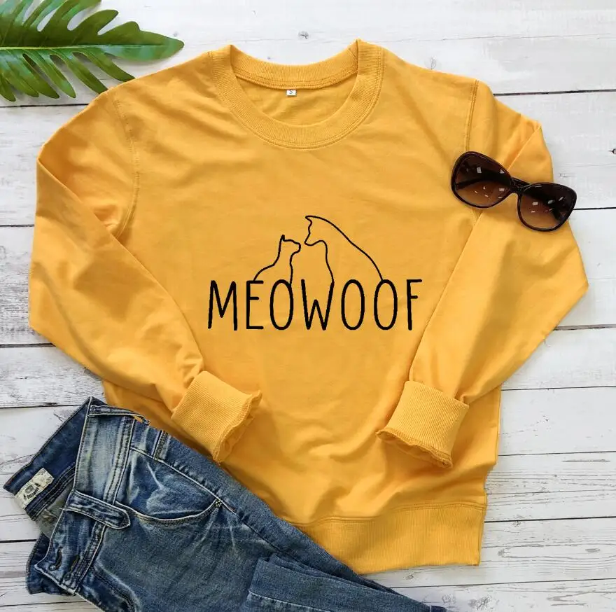 Женский свитшот с принтом в виде кошки хипстерском стиле | Женская одежда