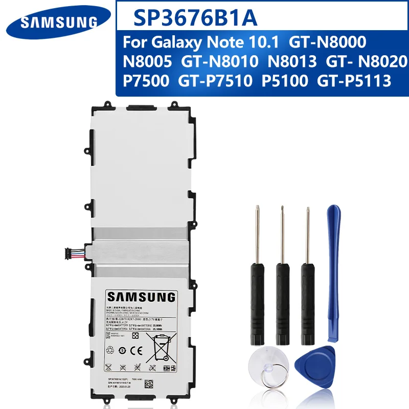 Оригинальный сменный аккумулятор для планшета SP3676B1A Samsung Galaxy Tab 10 1 S2 N8000 N8010 N8020 P7510