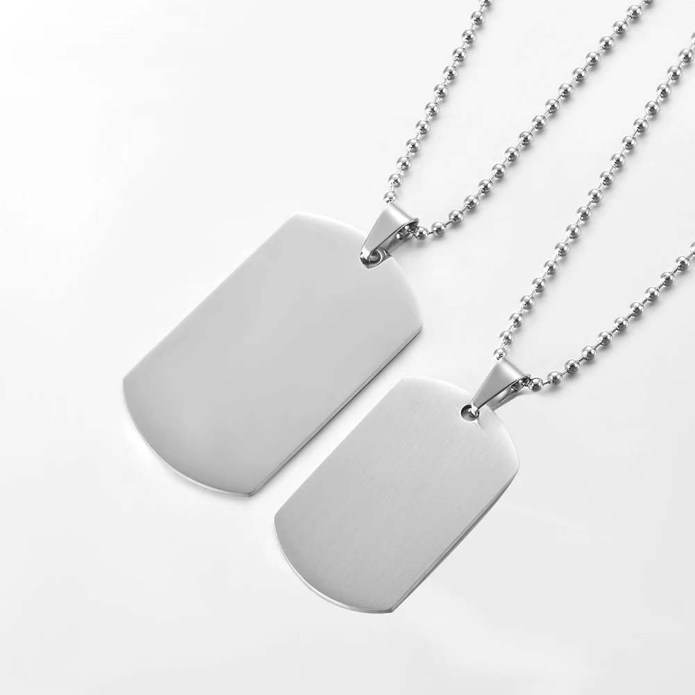 exército estilo id em branco cão tags