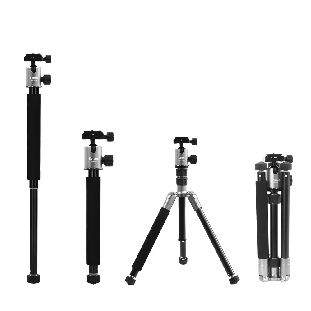 Selens Portable Professional Travel Camera Tripod Tripode Aluminum
