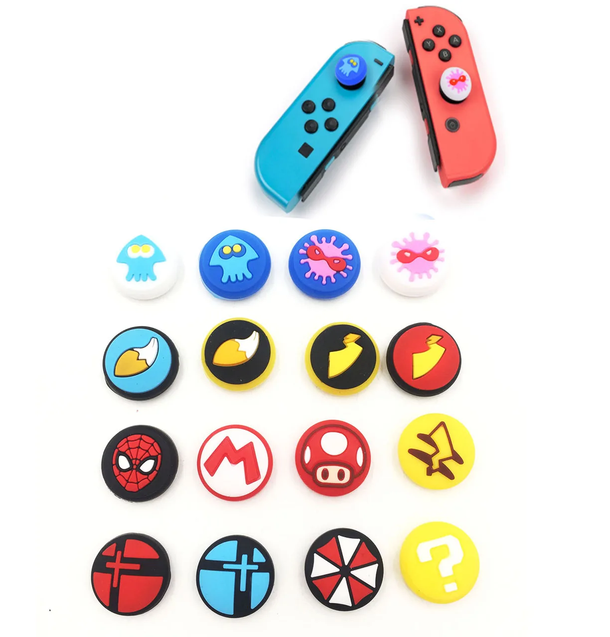 

1Pair=2PCS Cutie Silicone Thumb Grips Caps Button Cover For Nintendo Switch Joy Con Controller