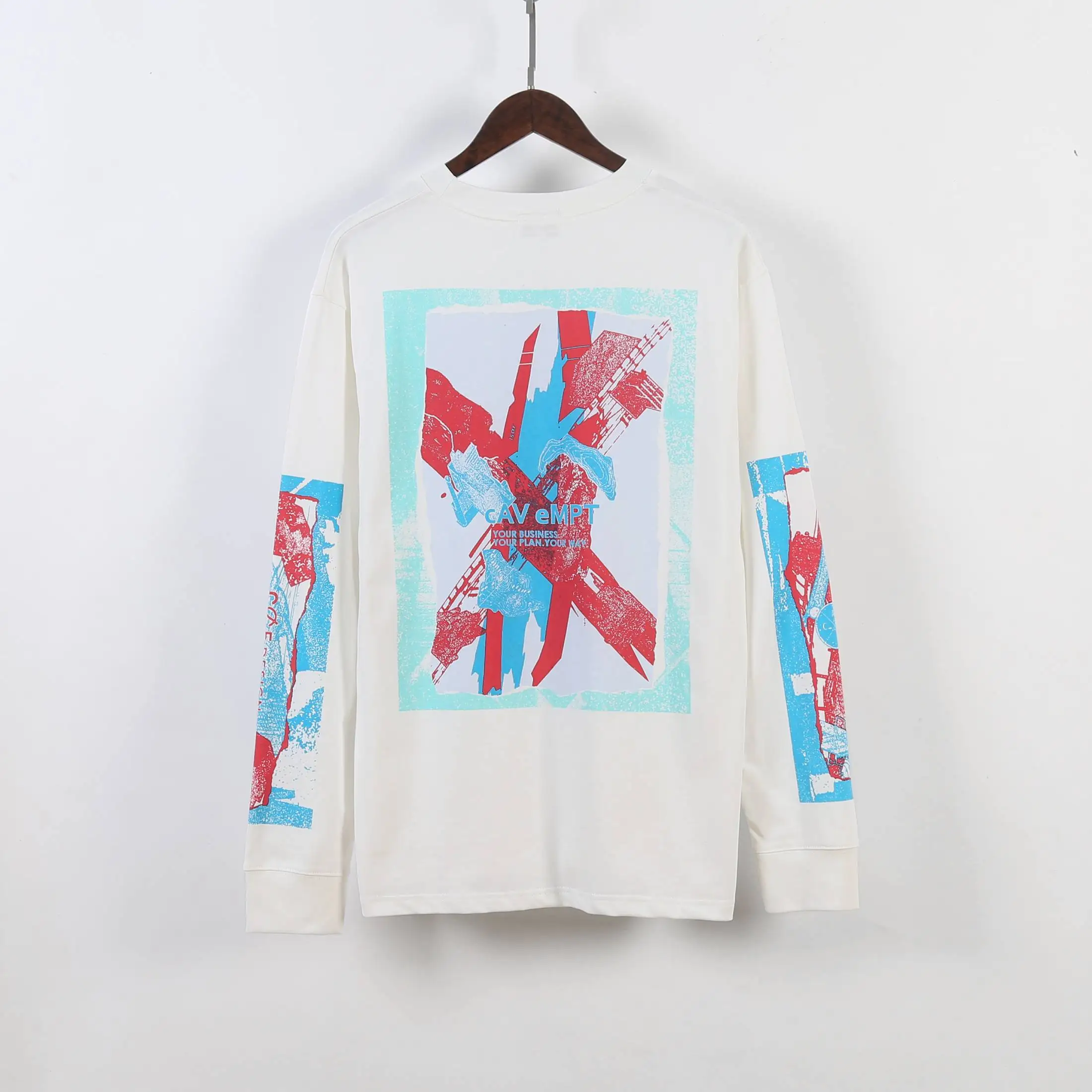 CAVEMPT Футболки с длинным рукавом Повседневное э CAV EMPT футболки уличная одежда в стиле «хип-хоп», в стиле Канье Уэста cavempt футболки Для мужчин Для женщин harajuku