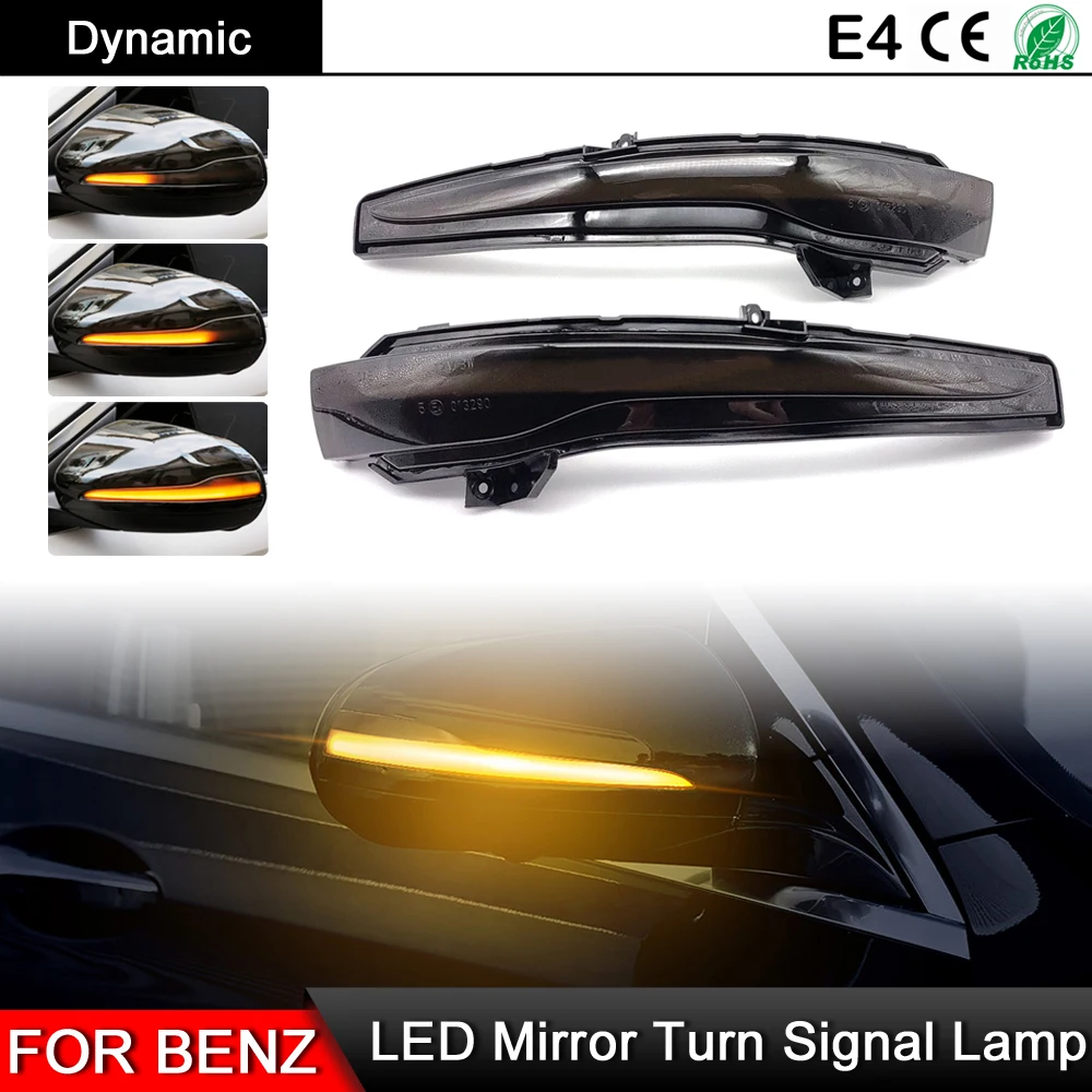 

1 Pair For Benz C-CLASS W205 S-CLASS W222 GLC X253 E-Class W213 V-Class W447 LED Side Mirror Light Dynamic Turn Signal Lamp