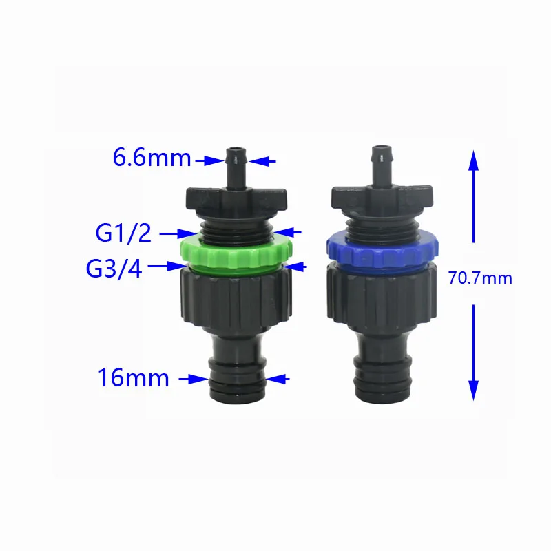 100 Gomiti Per Tubi Irrigazione 16mm - Raccordi A Goccia In PP Per Giardino, Agricoltura, Piante