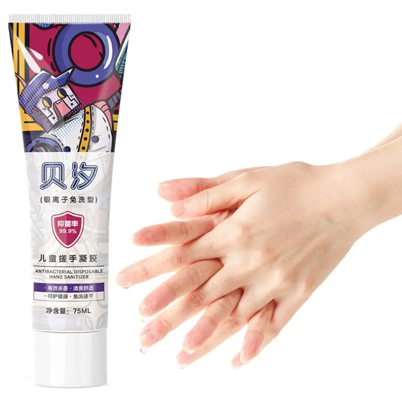 

75ml Hand Sanitizer Gel Silver Ion Hand Soap Disposable Quick Drying Children Safe Alcohol Sterilize Travel Portable