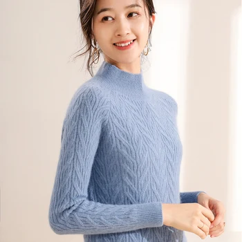 

Hot Sale Women Sweaters and Pullovers 100% Cashmere Knit Jumpers ladies 2019 Winter new Fashion O-Neck Clothes