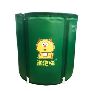 

Full Body Round Folding Tub Plastic Bath Barrel Adult Tub Inflatable Bathtub Thickened Tub Home Bath Barrel