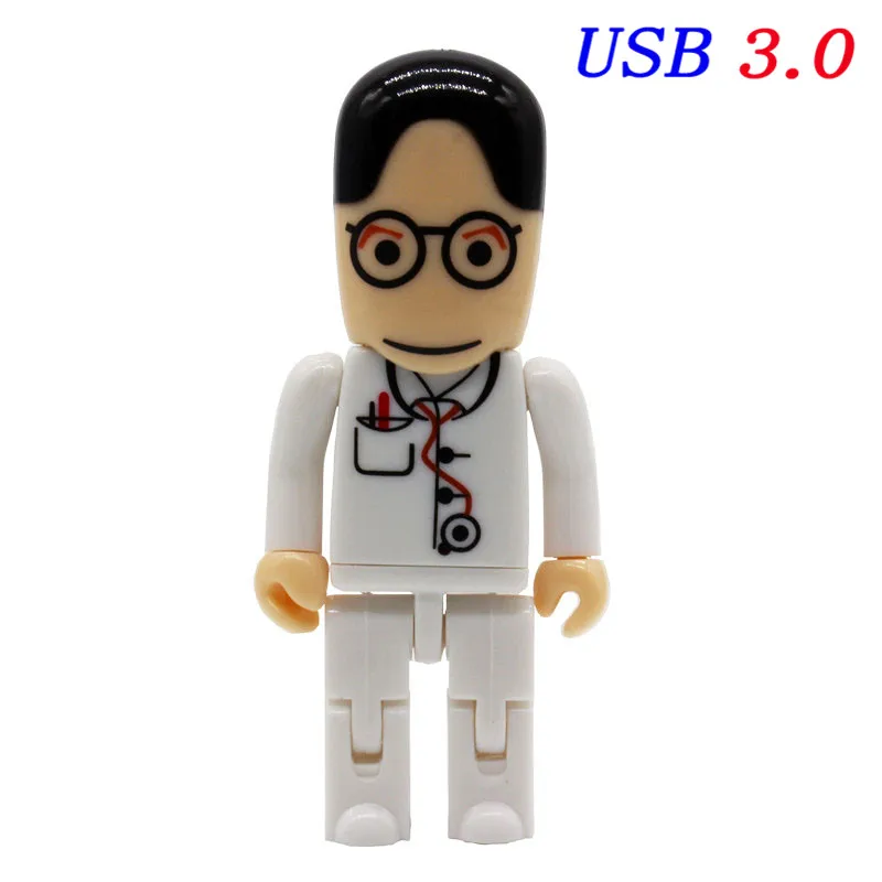 JASTER USB 3,0 Доктор модель медсестры USB флэш-накопитель 4 ГБ 8 ГБ 16 ГБ 32 ГБ 64 ГБ больница подарок для дантиста Количество Цена со скидкой - Цвет: E