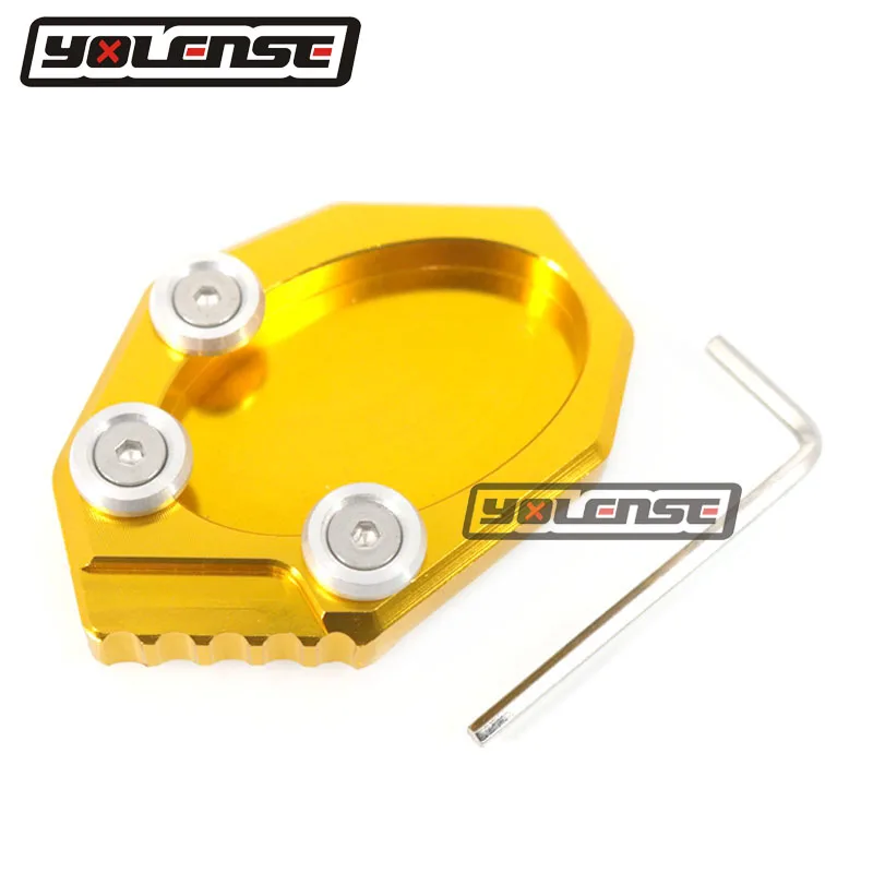 Gold Для KAWASAKI Versys 650 Versys650 KLX250 KLX 250 2010- мотоциклетная подножка боковая подставка расширение опорная пластина Накладка - Цвет: Gold