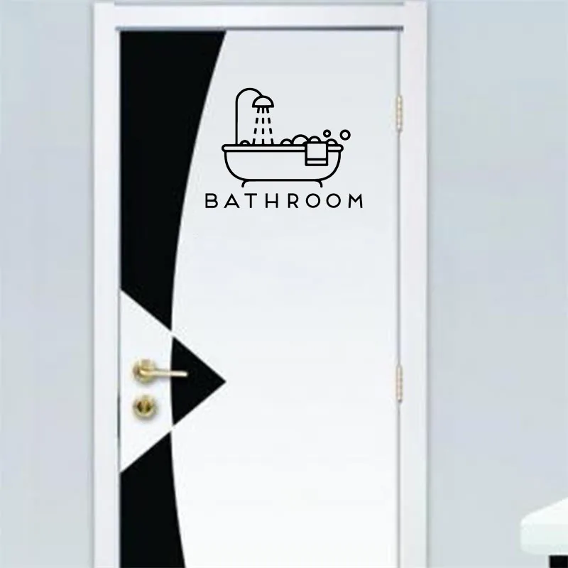 YOJA 25*19 см забавные двери туалета, ванной настенные украшения графических и наклейки на стену A40500