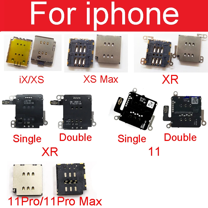 Гнездо для Sim-карты адаптер разъем гибкий кабель iPhone X XR XS 11 Pro Max держатель