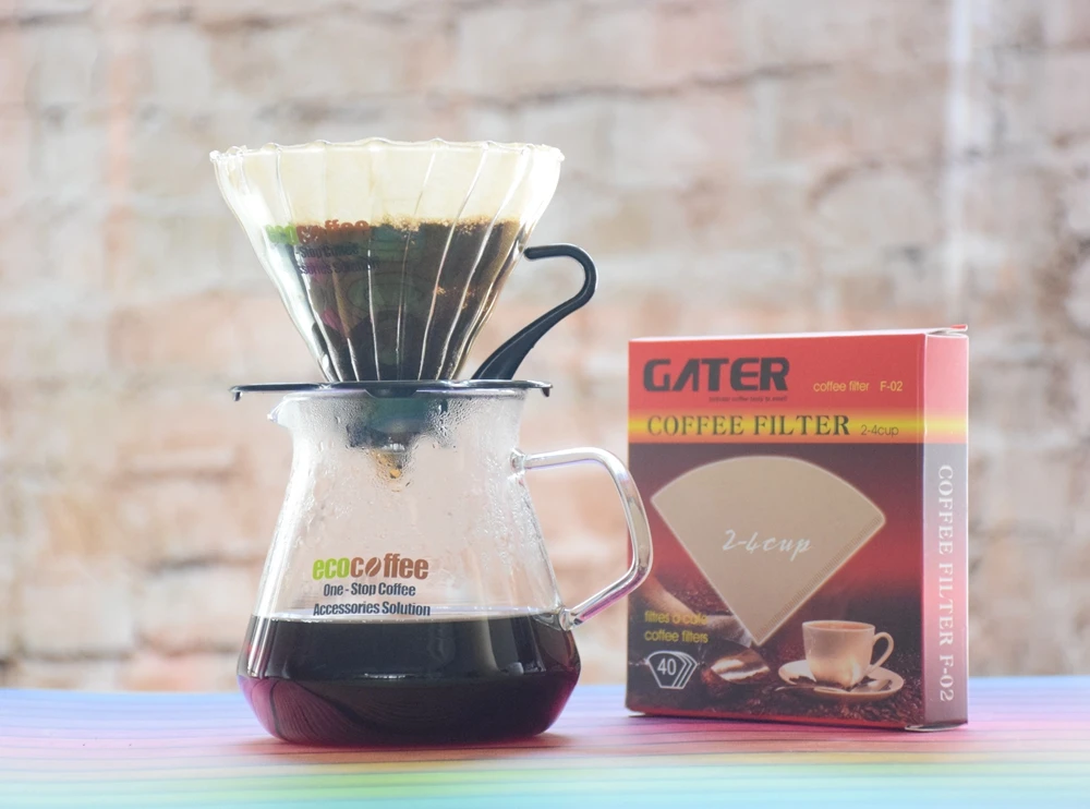 Eco coffee Value bundle V60 капельница+ 580 мл сервер+ 102 фильтры эспрессо Подарочный кофейный набор кофеварка