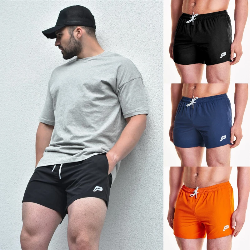 Шорты для бодибилдинга, мужские летние спортивные залы тренировка, Мужские дышащие быстросохнущие, спортивная одежда для бега, пляжные шорты