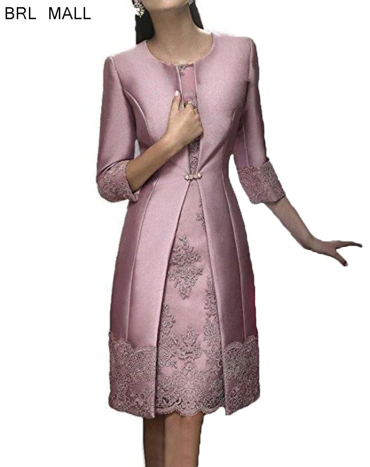 dusky pink wrap dress