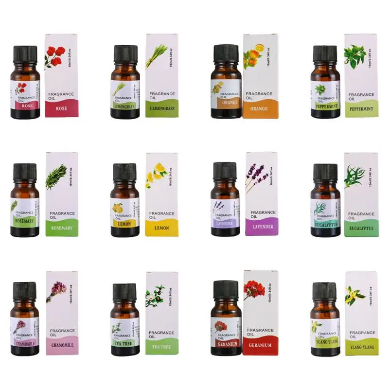 New 10ml Pure Essential Oils For Humidifier, Fragrance Lamp, Diffuser Relieve Stress Plant Essence Help Sleep TSLM1| | - AliExpress