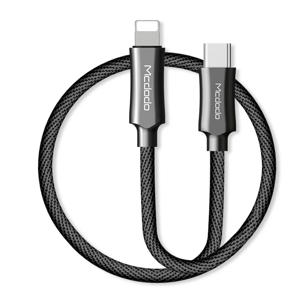 Mcdodo 18 Вт PD Быстрый зарядный кабель для iPhone XS Max XR X 8 Plus iPad Тип C для Lightning Кабель для передачи данных USB C зарядное устройство IOS кабель - Цвет: Black