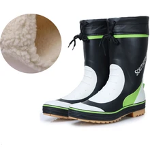 Настоящие резиновые сапоги; зимняя водонепроницаемая короткая непромокаемая обувь для рыбалки; теплая флисовая подкладка; мягкая нескользящая обувь для прогулок и сада; большие размеры