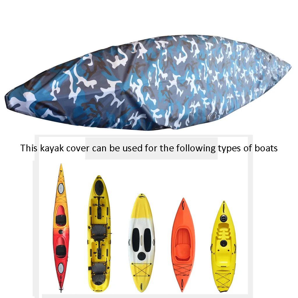 Boat Cover Fishing Boat Cover 6.9ft-19.7ft Waterproof Storage Dust Cover Shield for Kayak / Canoe Boat