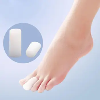 

2Pcs Foot Care Tool Silicone Gel Toe Separators Stretchers Toe Tube Corns Blisters Protector Gel Bunion Toe Finger Protection