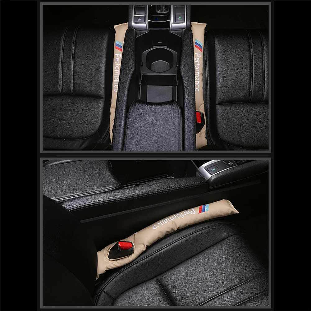 1 Pair Auto Car Seat Cover For Cars Seat Sewn Leak-Proof Gap Strip Plug For BMW X1 X3 X5 X6 1 2 3 5 Series Car Seat Protector