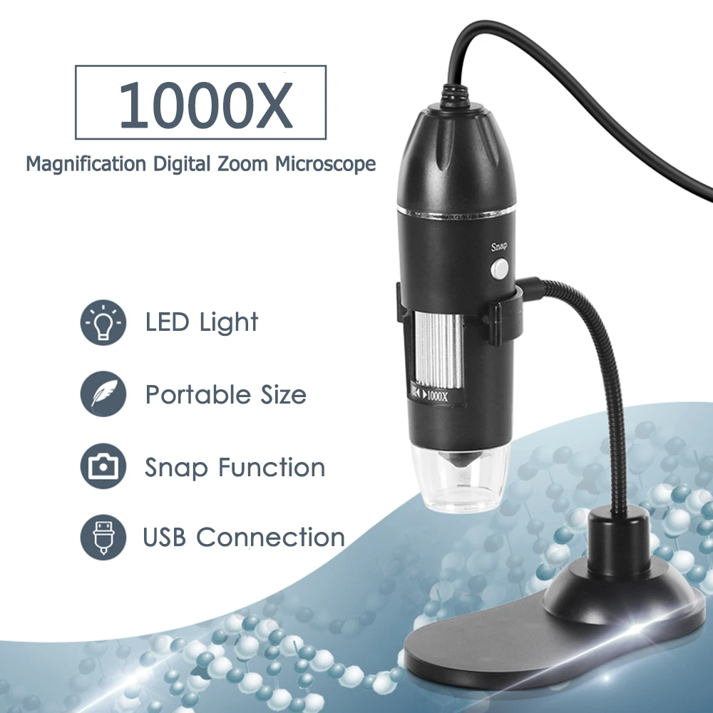 Walmeck Digital Microscope 8LED Digital Zoom Magnifier with Holder Walmeck Digital Microscope 8LED Digital Zoom Magnifier with Holder
