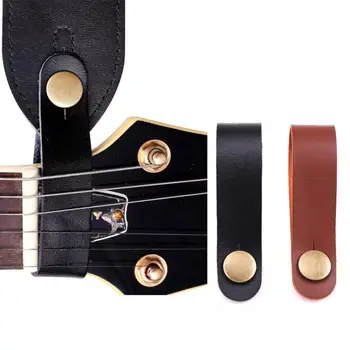 

Guitar Neckband Guitar Pure Leather Headband Brown Black Optional Ukulele Bass With String Instrument Belt