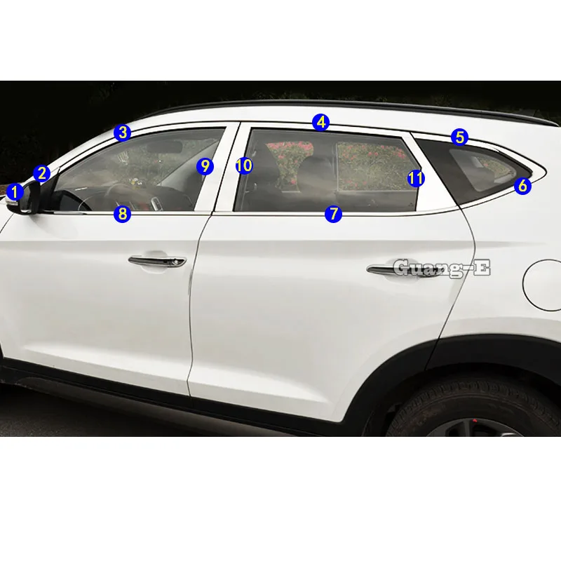 Стикер для стайлинга автомобиля Hyundai Tucson 2015 2016 2017 2018 украшение окна средняя